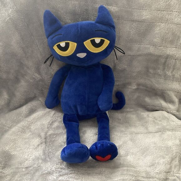 Pete the Cat Blue Plush Doll Stuffed Animal Toy Kohls Cares for Kids Heart 14" - Picture 11 of 11